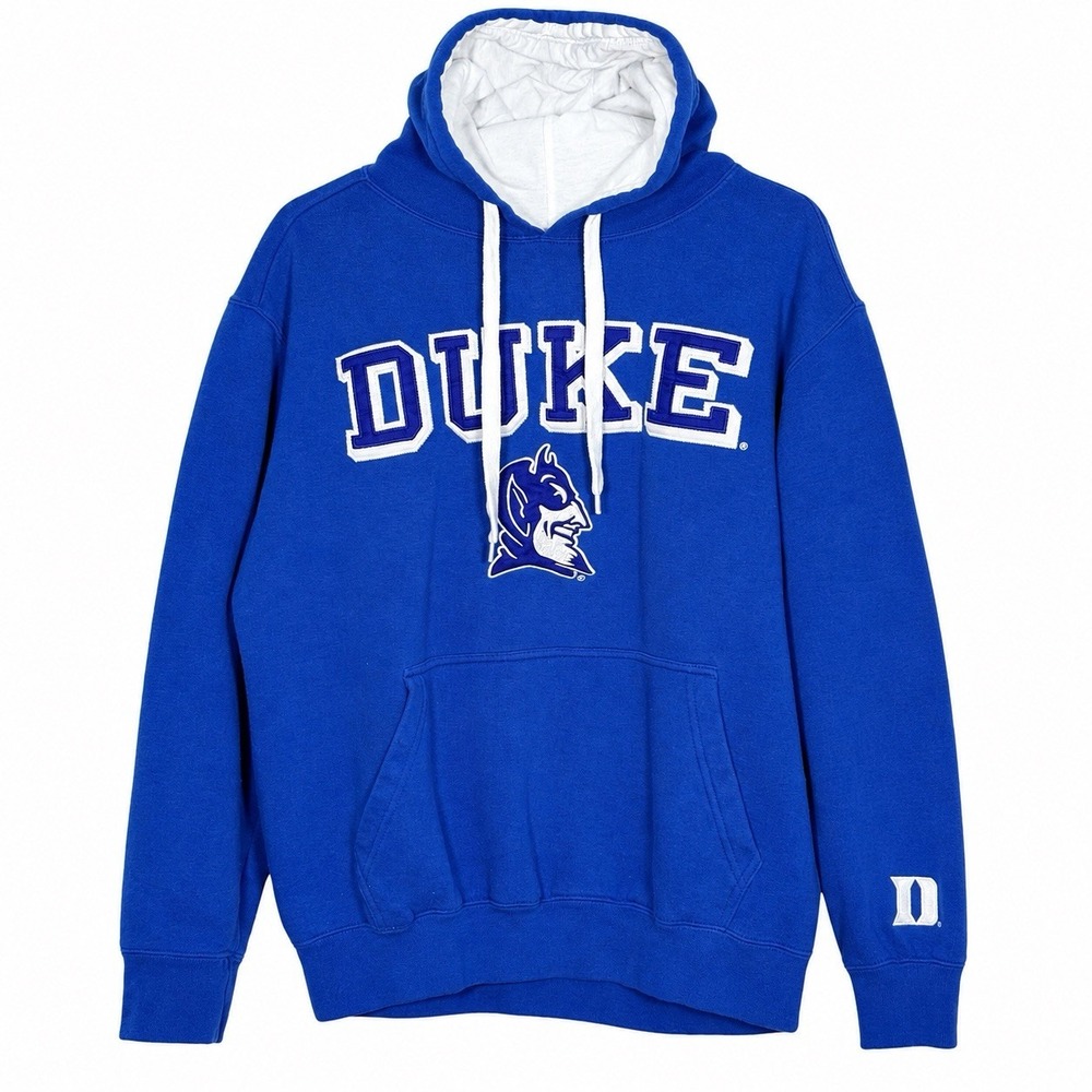 Duke Blue Devils E5 Sports Men S Hoodie Pullover Blue Embroidered Spell Out NCAA